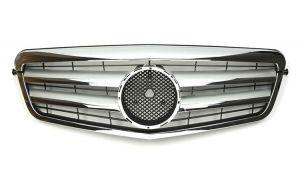 Решетка радиатора 2-Fin Style Silver для Mercedes Benz E Class W212 E63 2010-2013